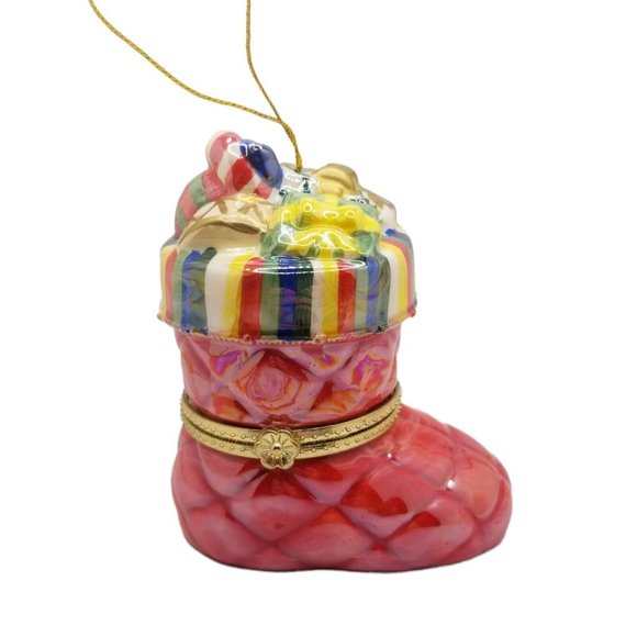 Mr. Christmas Holiday Porcelain Music Box Stocking Musical 12 days of Christmas - Picture 6 of 11